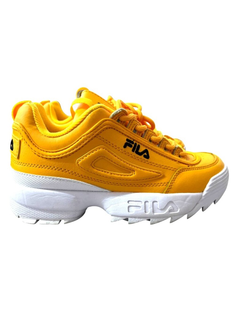 Fila Disruptor II Women's Yellow Chunky Sneakers Size 6